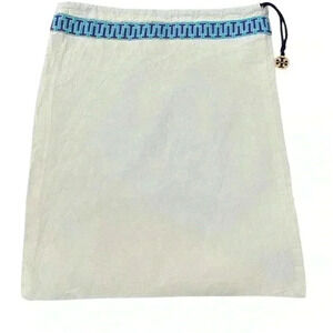 Tory Burch Cotton Drawstring Shoe  Or Purse Dust Bag Travel Storage 11”w X 14”L